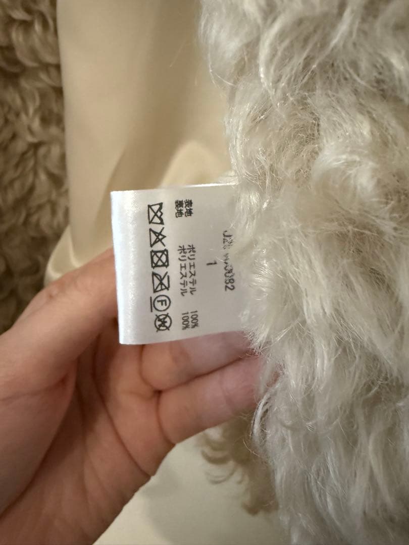 JSELF カーリーファーコート アイボリー