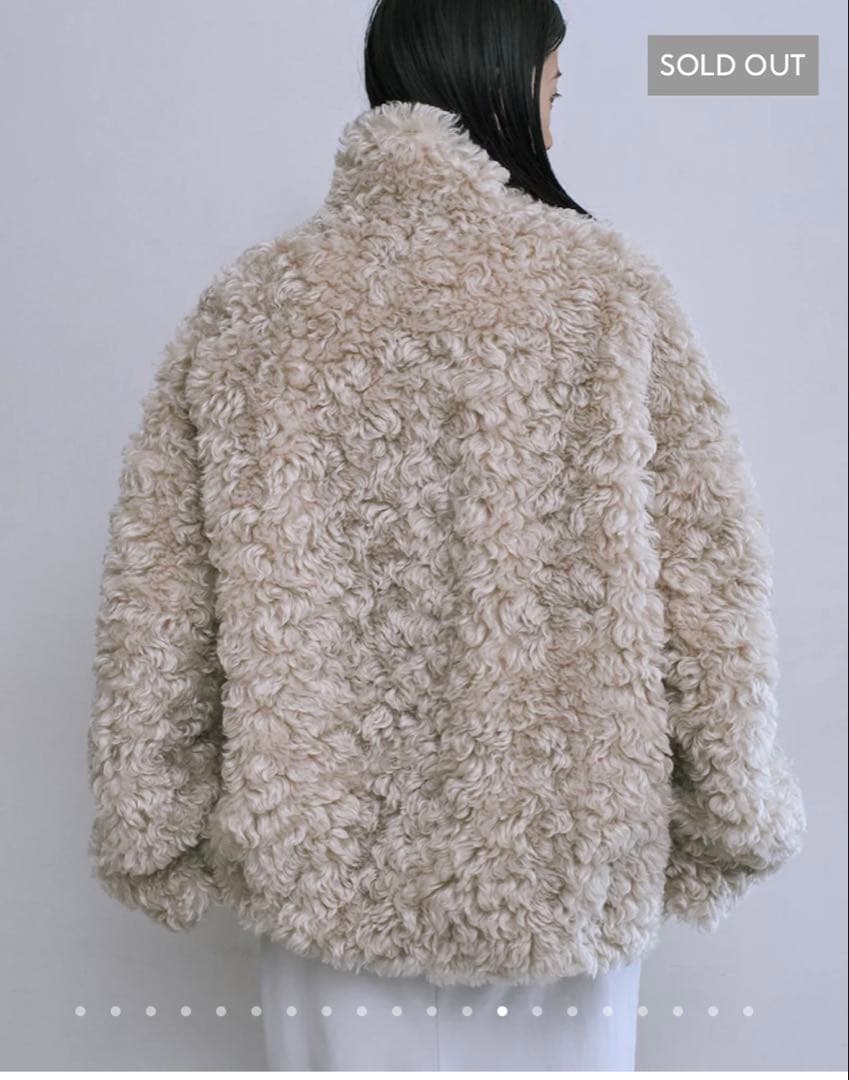 JSELF カーリーファーコート アイボリー