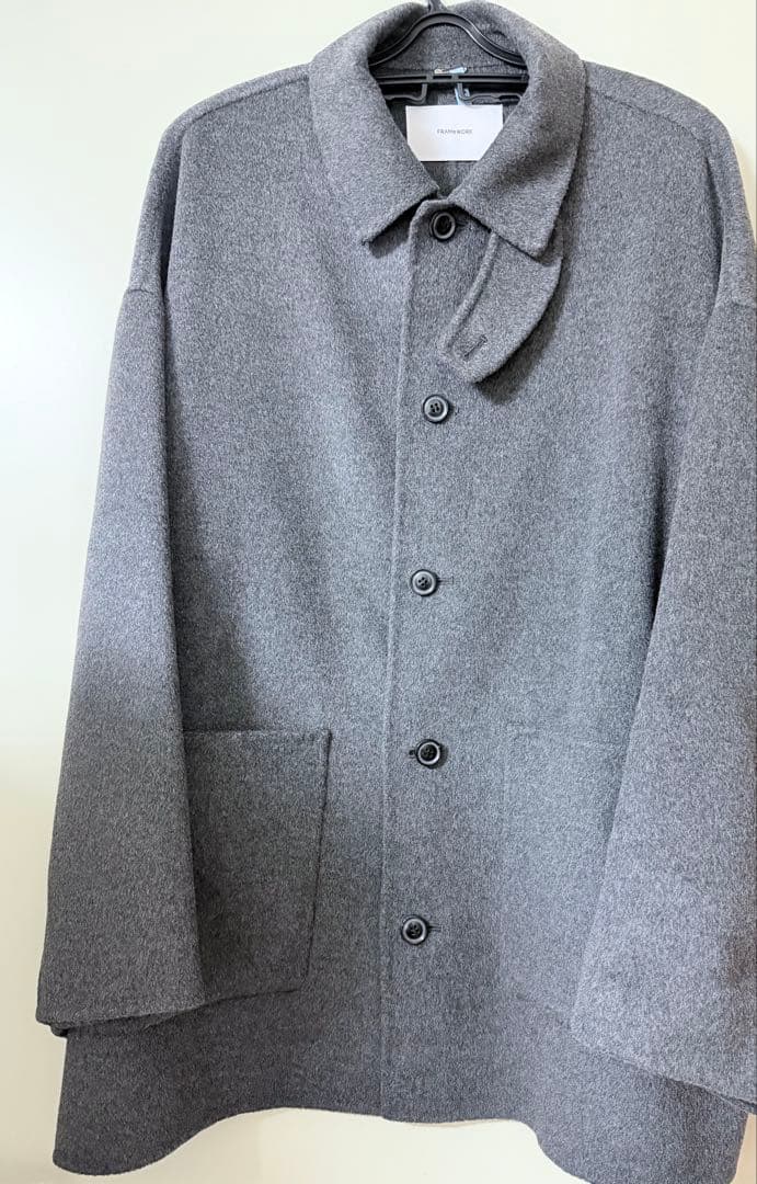 FRAMeWORKハミルトンバルカラーミドルコート36サイズ　グレー2025AW