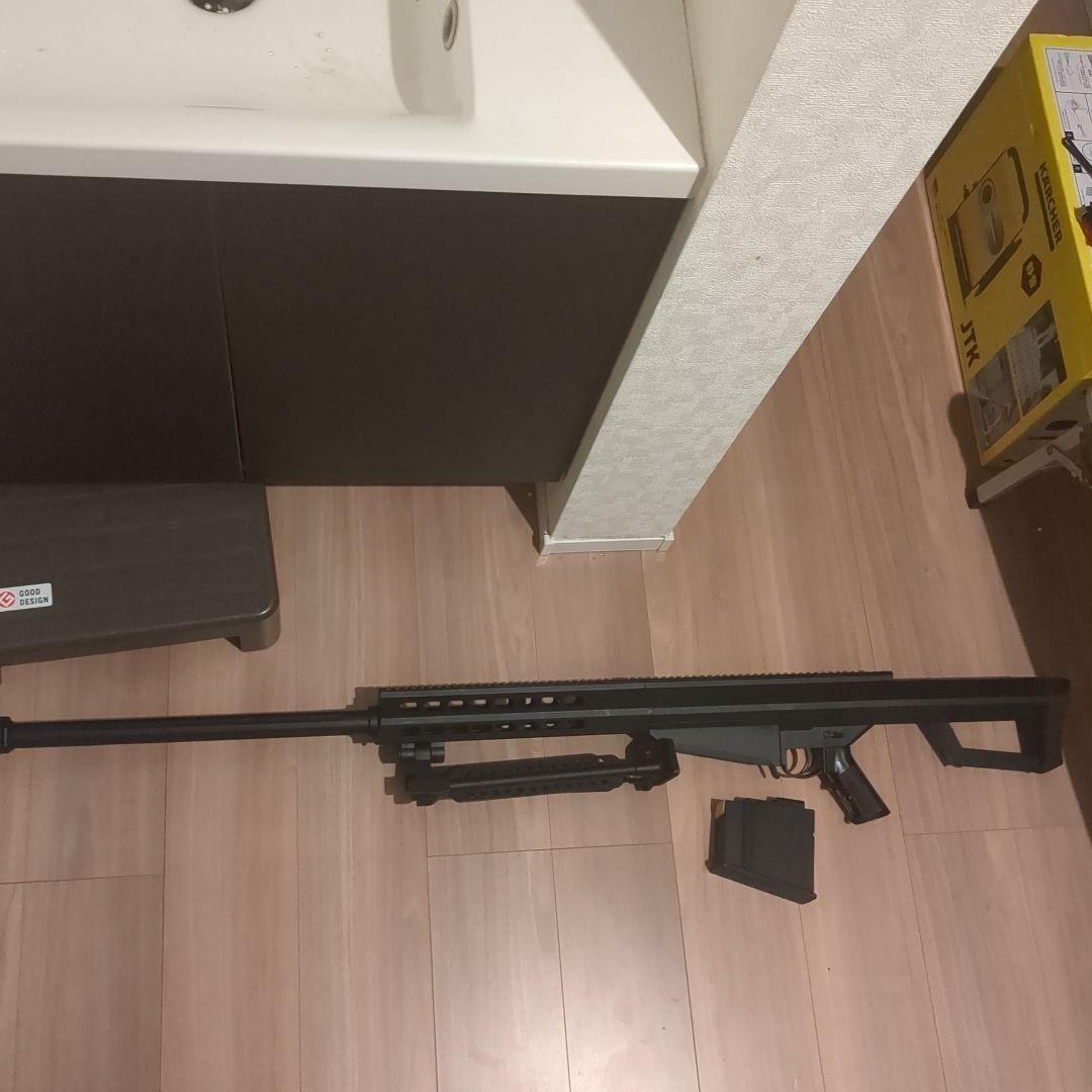 ナーフエアコッキングガン ブラック マガジン付き