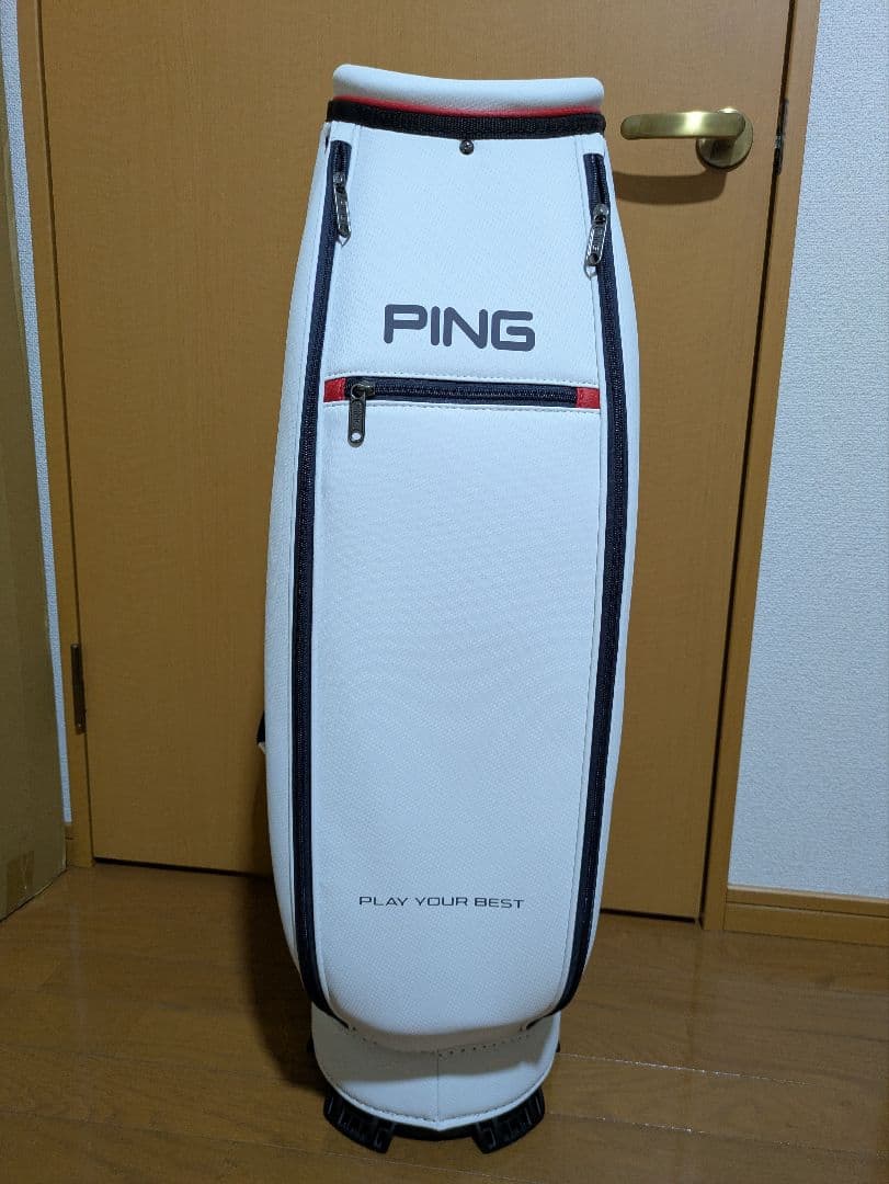 PING キャディバッグ CB-P2402 PEORIA ホワイト/ネイビー