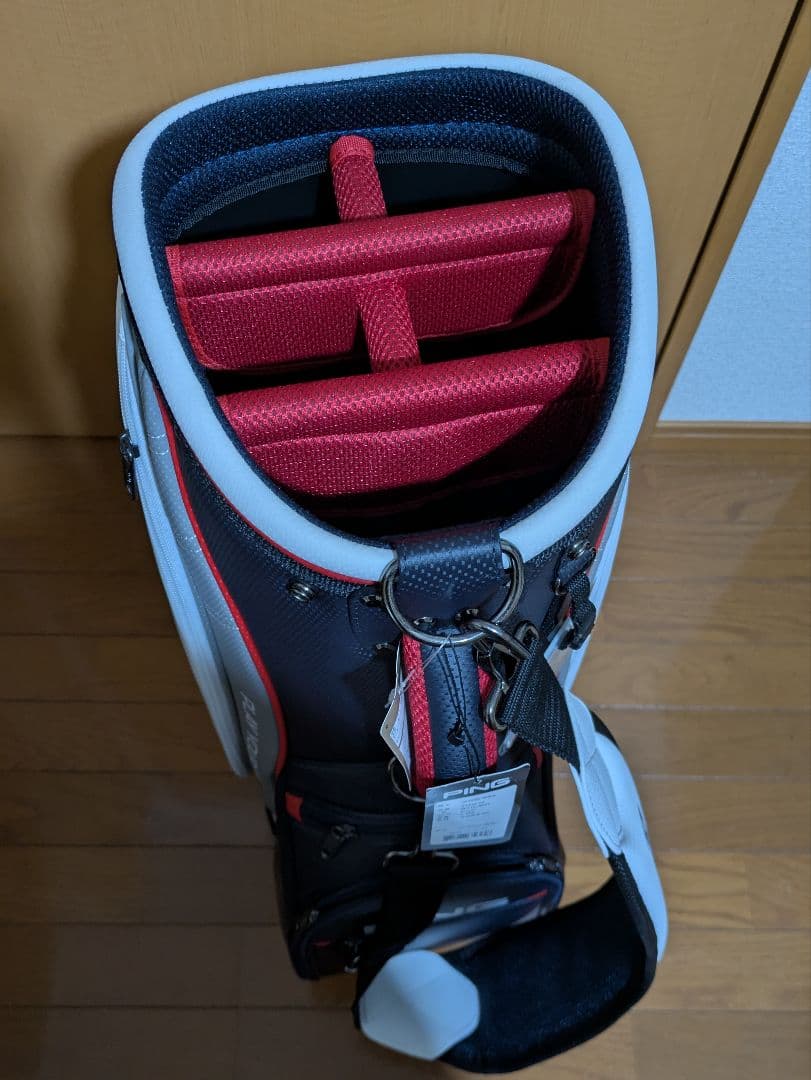 PING キャディバッグ CB-P2402 PEORIA ホワイト/ネイビー