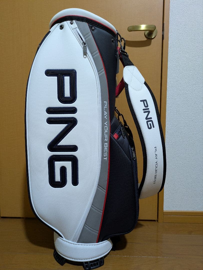 PING キャディバッグ CB-P2402 PEORIA ホワイト/ネイビー