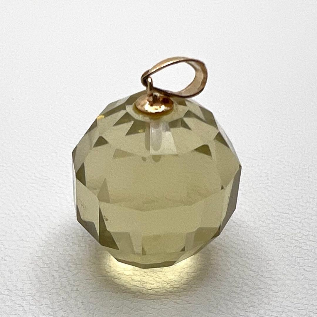 K18 バチカン　イエロークリスタル　ペンダントトップ　7.39 g