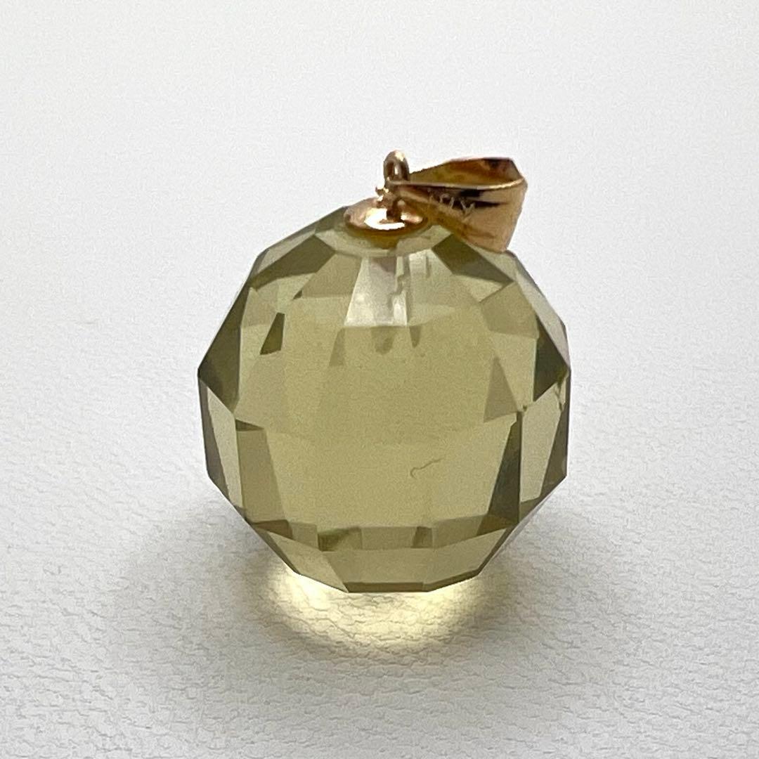 K18 バチカン　イエロークリスタル　ペンダントトップ　7.39 g