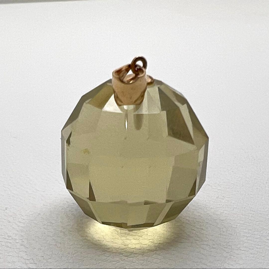 K18 バチカン　イエロークリスタル　ペンダントトップ　7.39 g