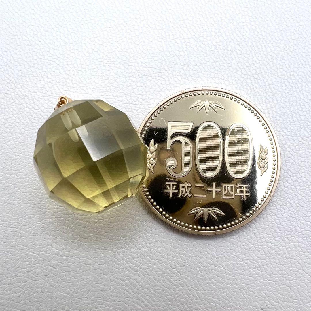 K18 バチカン　イエロークリスタル　ペンダントトップ　7.39 g