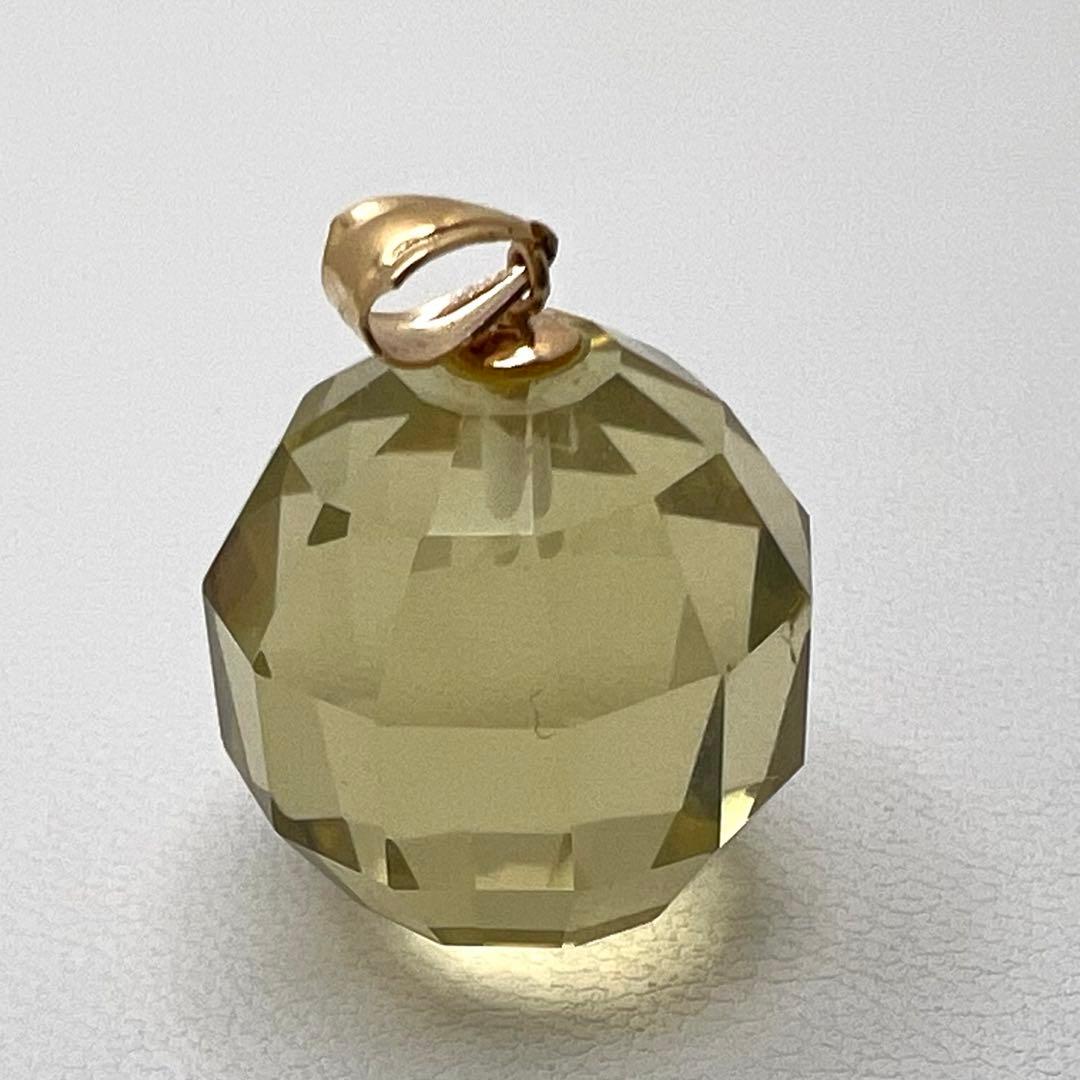 K18 バチカン　イエロークリスタル　ペンダントトップ　7.39 g