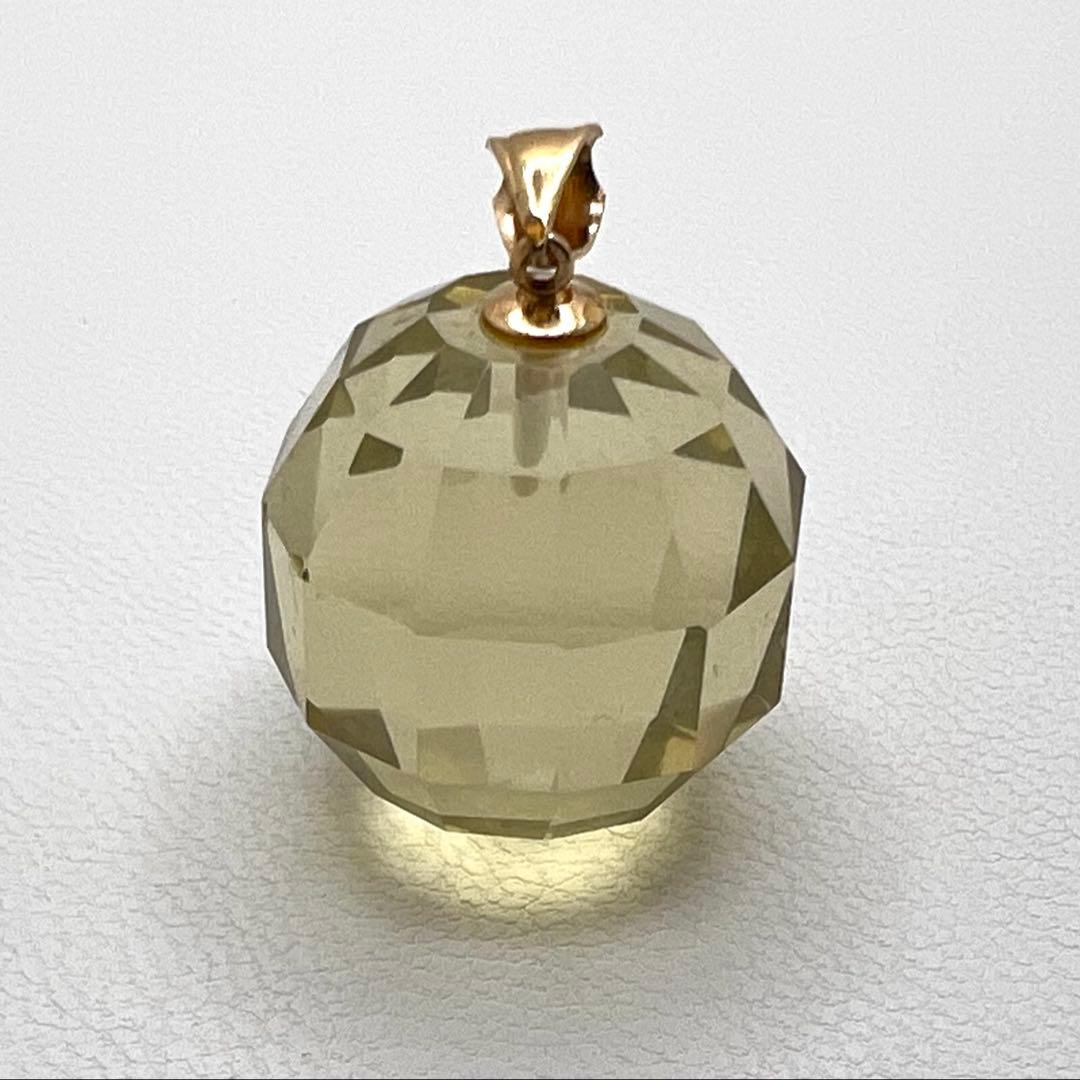 K18 バチカン　イエロークリスタル　ペンダントトップ　7.39 g