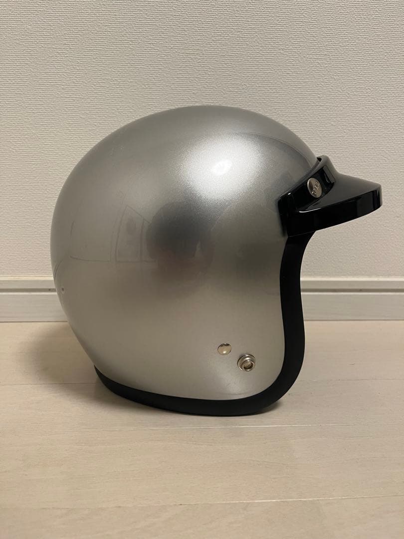 BELL ジェットヘルメット 500-TX シルバー M バイザー付き