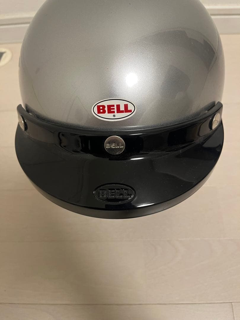 BELL ジェットヘルメット 500-TX シルバー M バイザー付き