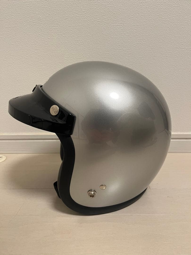 BELL ジェットヘルメット 500-TX シルバー M バイザー付き