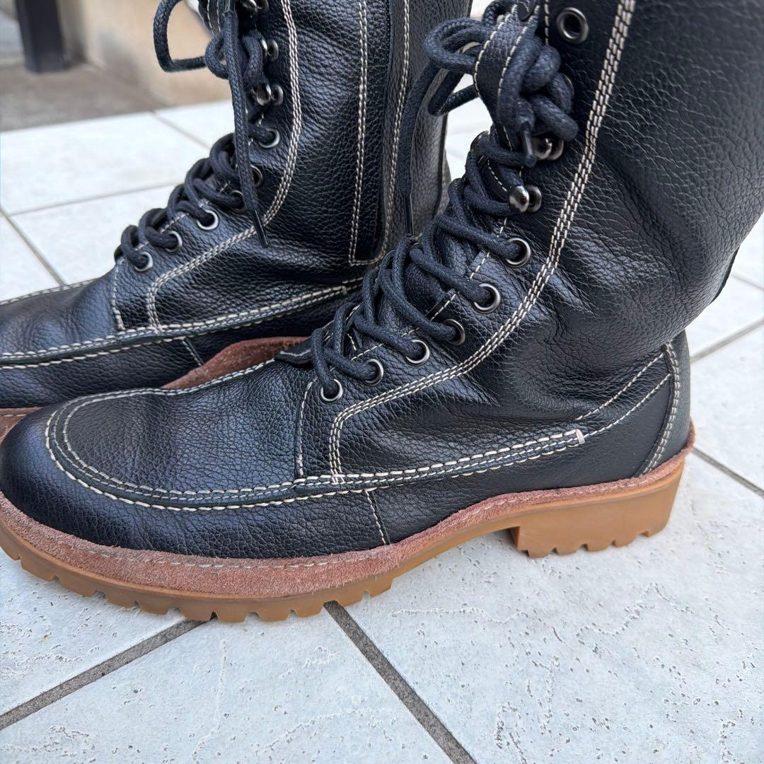 K-4536 モカシンブーツ　ブラック　25.0cmクシタニ　超美品