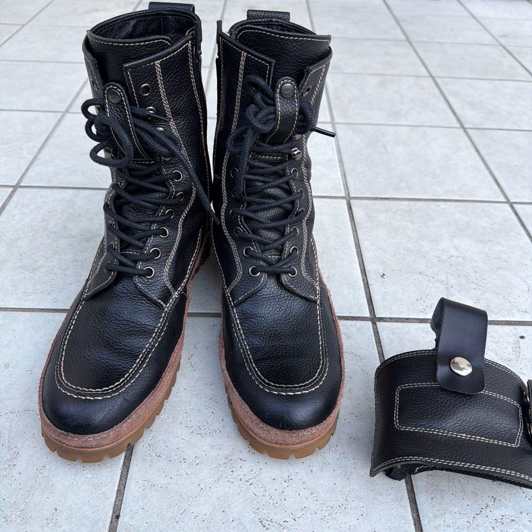 K-4536 モカシンブーツ　ブラック　25.0cmクシタニ　超美品