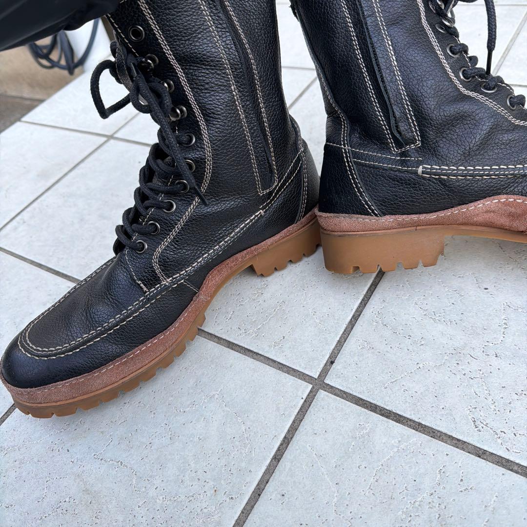 K-4536 モカシンブーツ　ブラック　25.0cmクシタニ　超美品