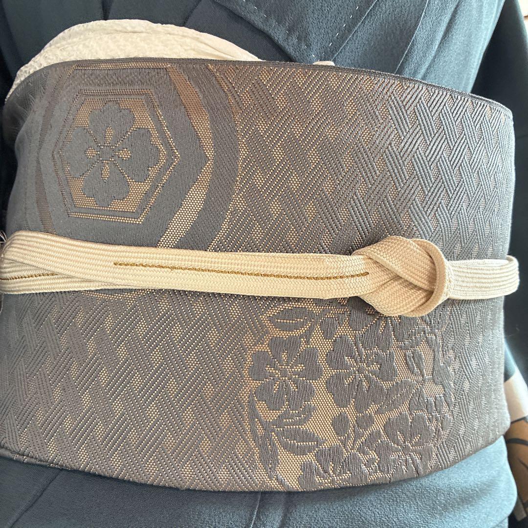 付け下げ　フルセット　着物　正絹　訪問着　袷　色紙　万寿菊　G4