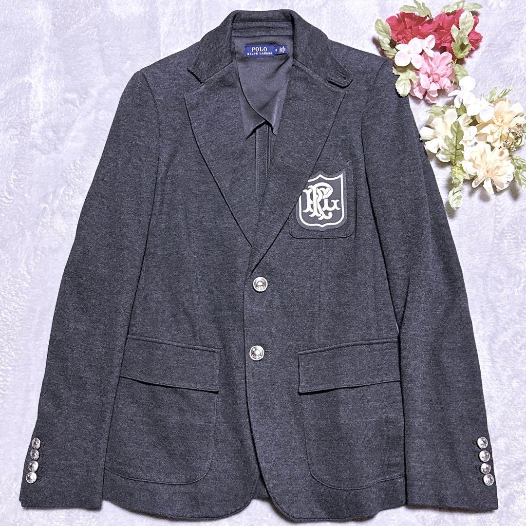 現行【未使用】ポロラルフローレン テーラードジャケット ロゴワッペン 銀ボタン