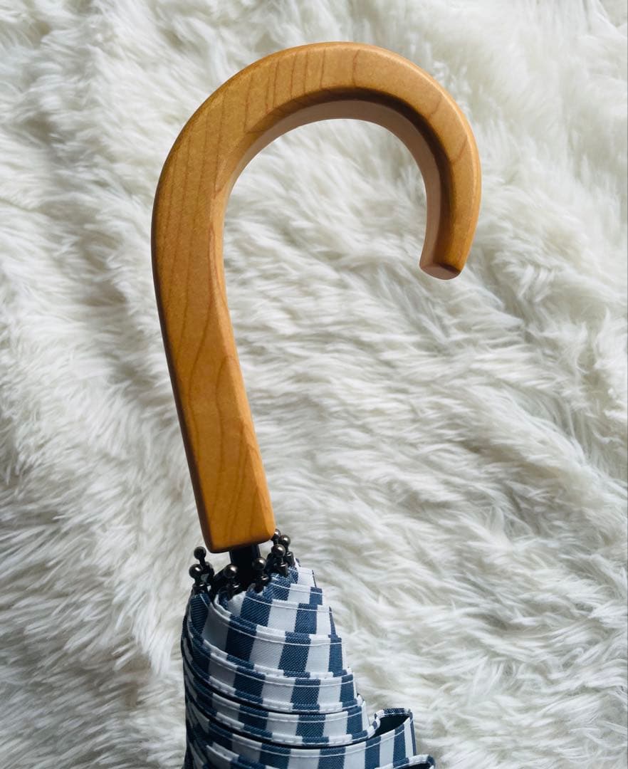 サンバリア　100 日傘　ネイビー　ストライプ　雨天兼用　丈夫