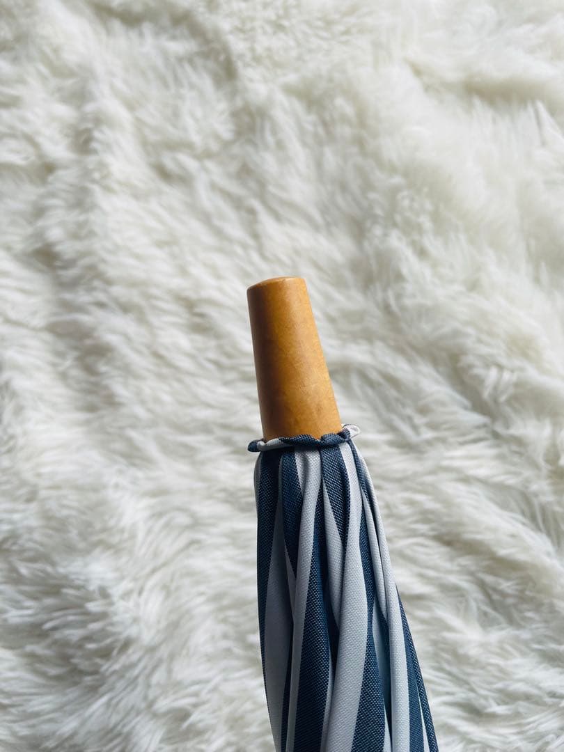 サンバリア　100 日傘　ネイビー　ストライプ　雨天兼用　丈夫