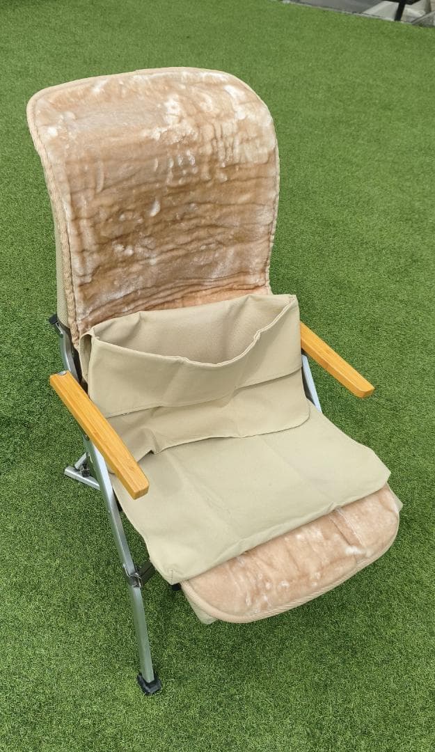 スノーピーク ローチェア30(カーキ)、帆布専用カバー、クッションシート