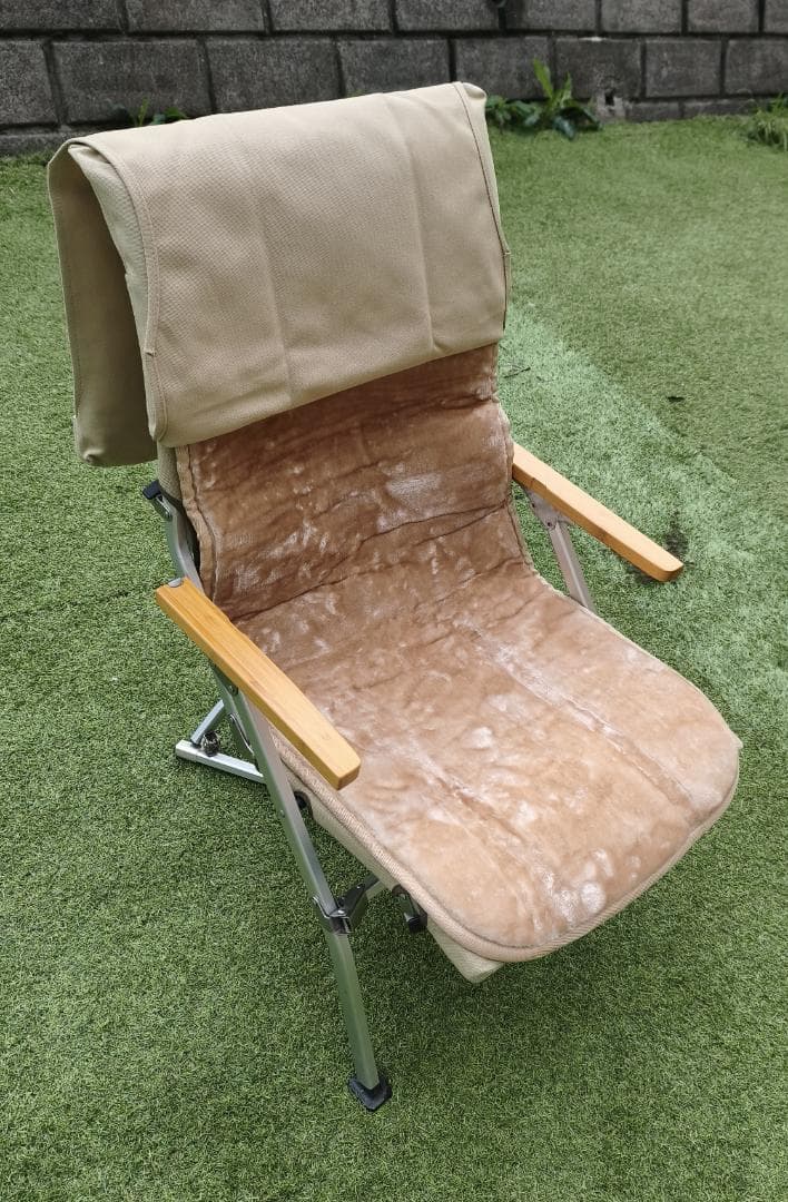 スノーピーク ローチェア30(カーキ)、帆布専用カバー、クッションシート