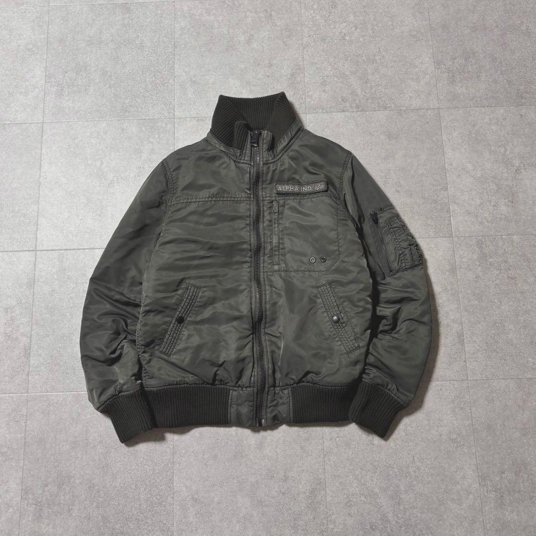 vintage ALPHA IND MA-1 カーキ フライトジャケッ アメカジ