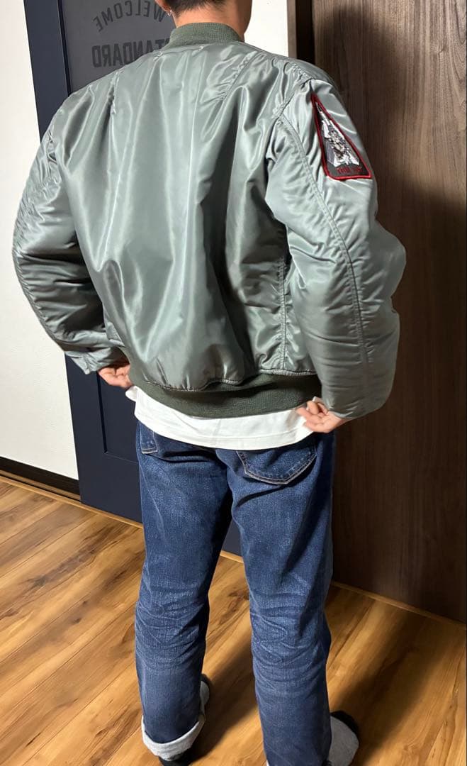 ザリアルマッコイズMA-1ジャケット　トムキャット仕様　X L