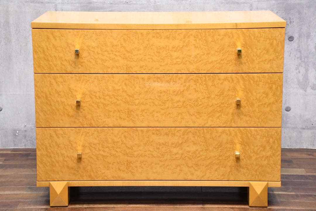 EBK26 IDC大塚家具 スプレンダー 3段チェスト バーズアイメープル