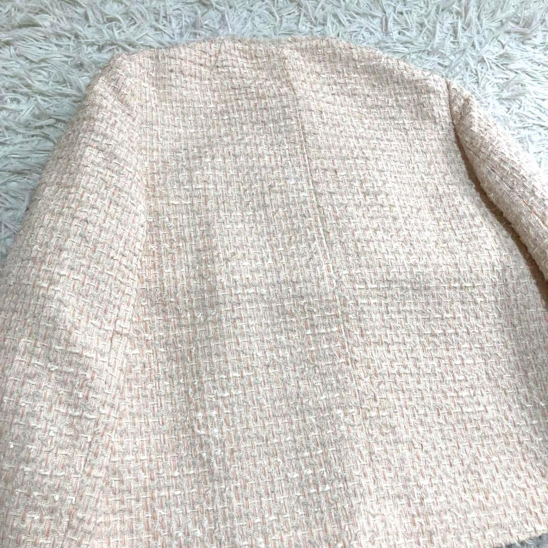 15299✨ボールジィ ミックスヤーン ノーカラーツイードジャケット