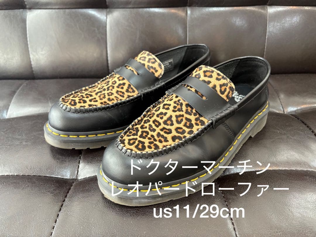 ドクターマーチンレオパード柄ローファーus11ヴィヴィアンコムデギャルソン29