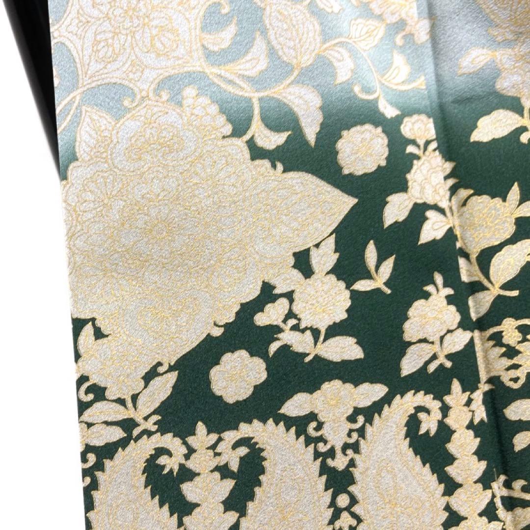 訪問着　金彩　華紋　ペイズリー　唐花　亀甲　着物　122a d