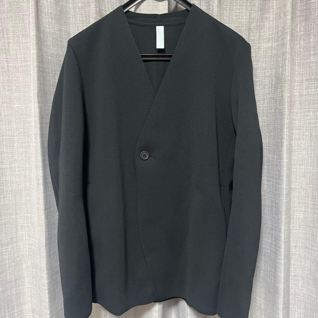 ジャケット・アウター MILAN RIB DOUBLEBREASTEDCOLLARLESS JACKT