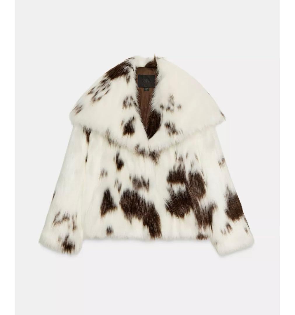 タグ付新品★ZARAのLIMITED EDITIONフェイクファージャケット★S