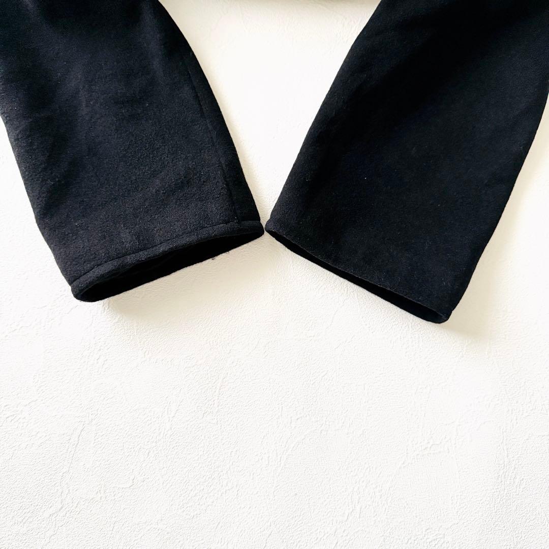 2508Z 美品 ヘルノ 裏地総柄コート カシミヤ混 ロング スカーフ柄 黒