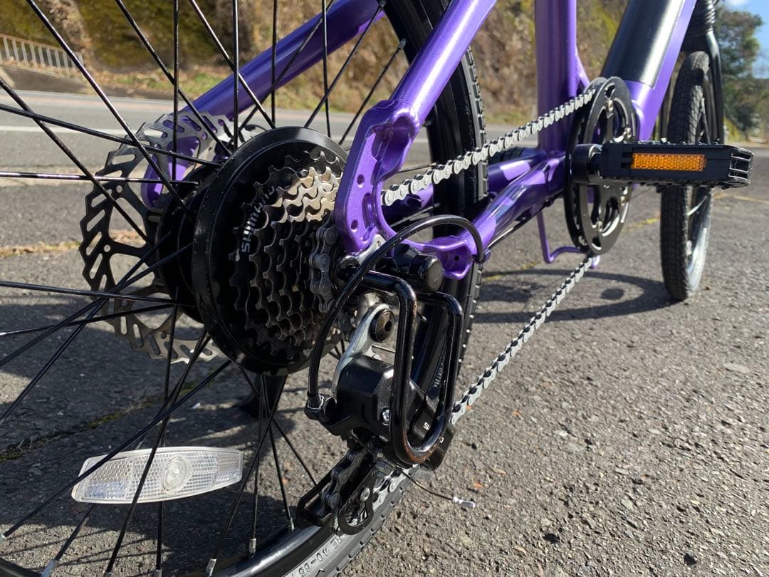 【動作確認済】送料無料 ディスク式折りたたみ電動自転車9.6Ah 7速20インチ