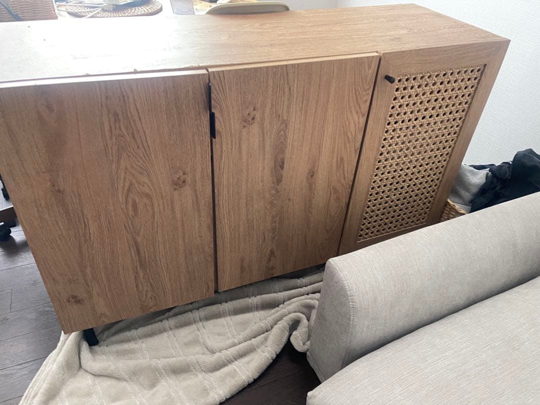 LOWYA ロウヤ [幅120] ラタン調キャビネット リビングボード