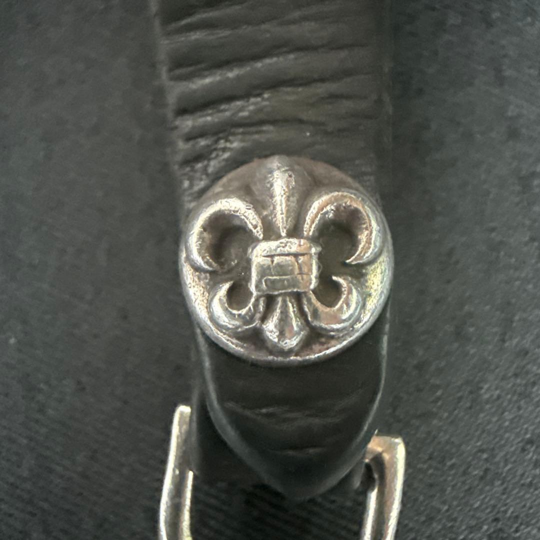 正規品 クロムハーツ Wベルトループ フレアボタンウォレットチェーン