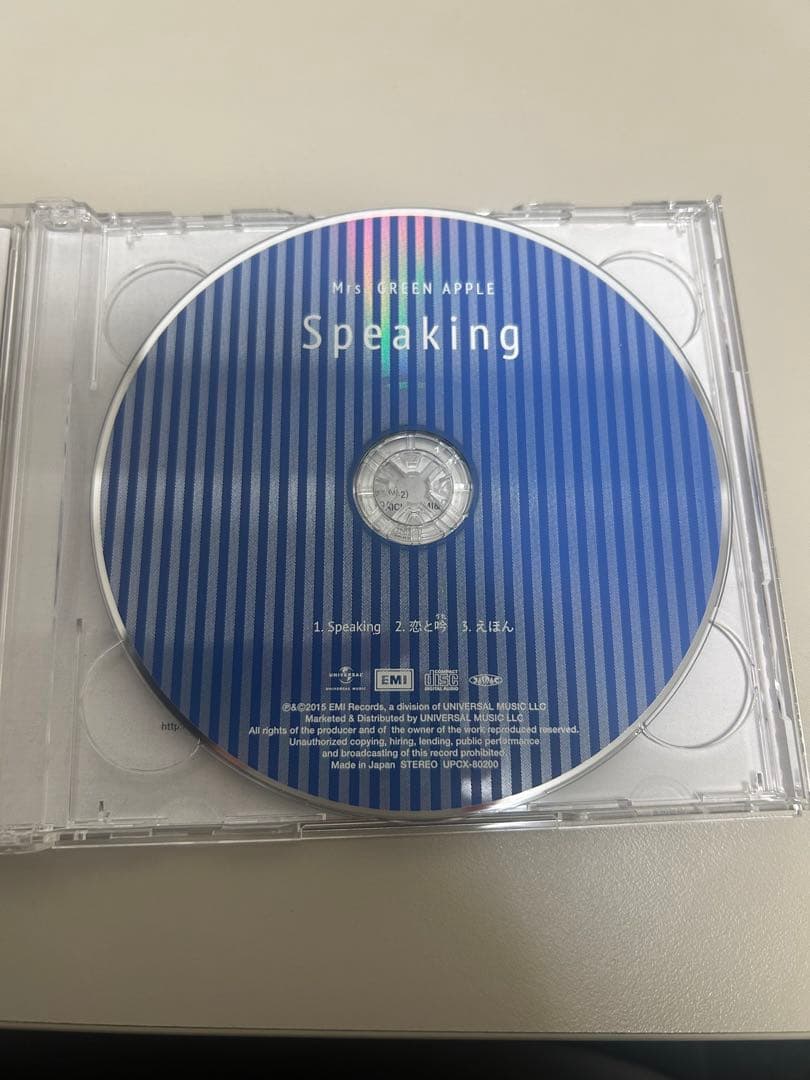 ミセス Speaking 初回限定盤【2015年メジャーデビューシングル】