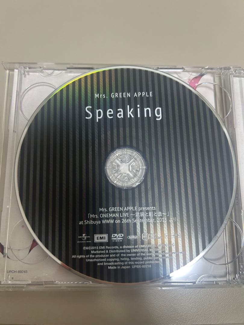 ミセス Speaking 初回限定盤【2015年メジャーデビューシングル】