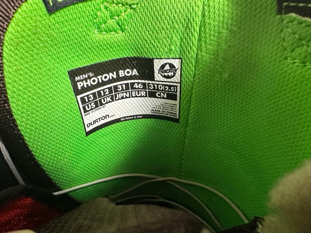 一回のみ使用美品！BURTON バートン　PHOTON BOA フォトン31cm