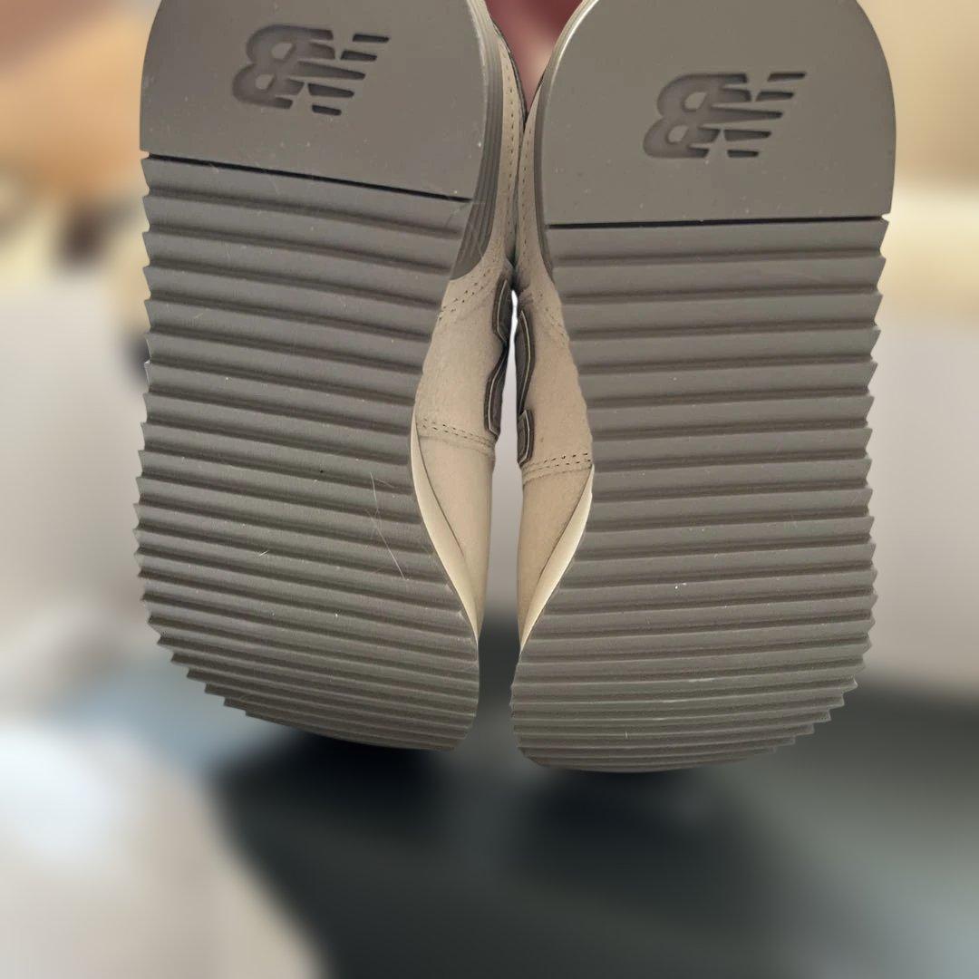 new balance 574 ホワイト/グレー厚底スニーカー　22.0