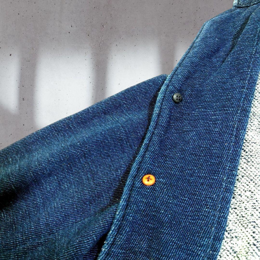 藍染め コットン ジャケット 45rpm 45R Mサイズ ネイビー 日本製