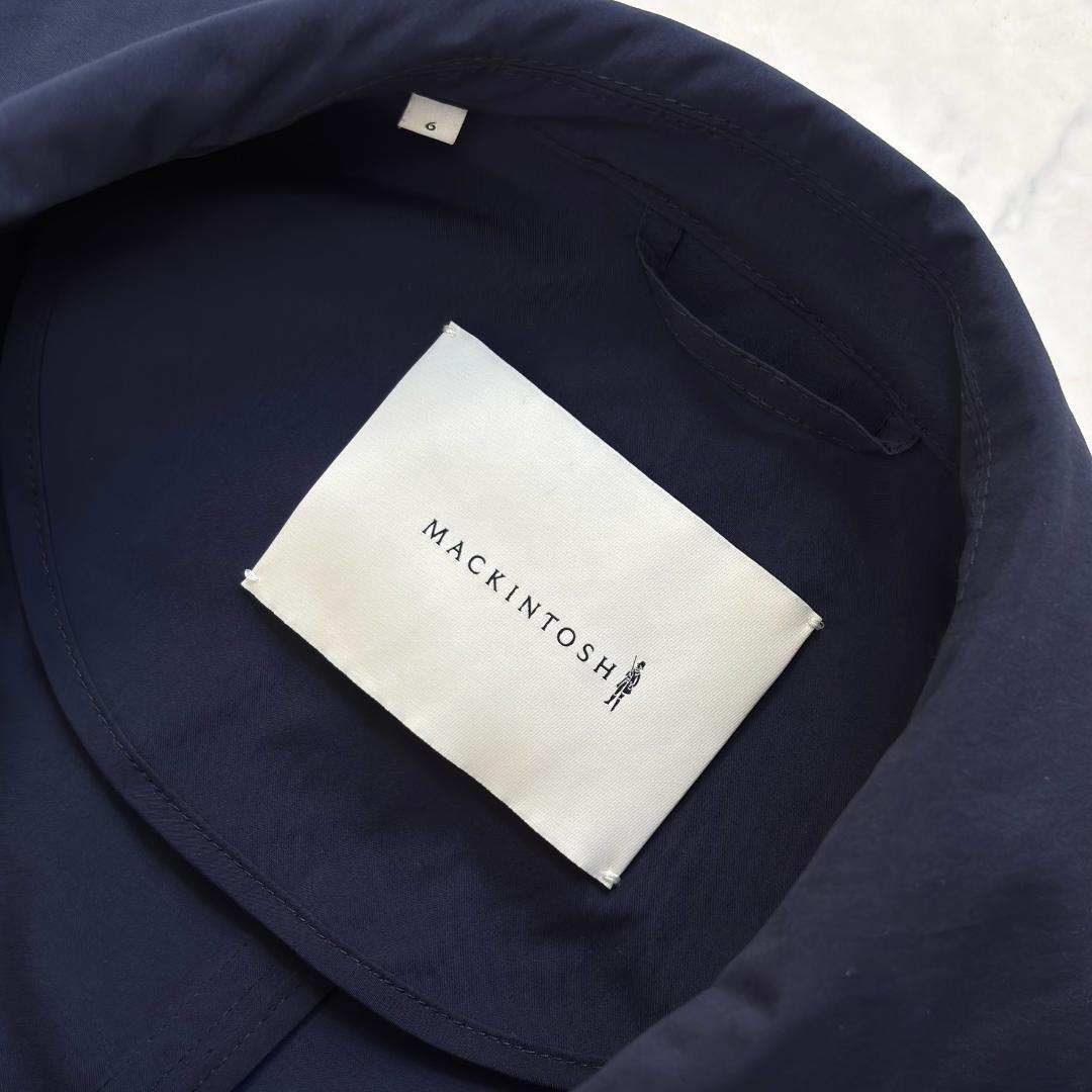 マッキントッシュ HUMBIEハンビー ステンカラーコート 紺 サイズ6 tq9