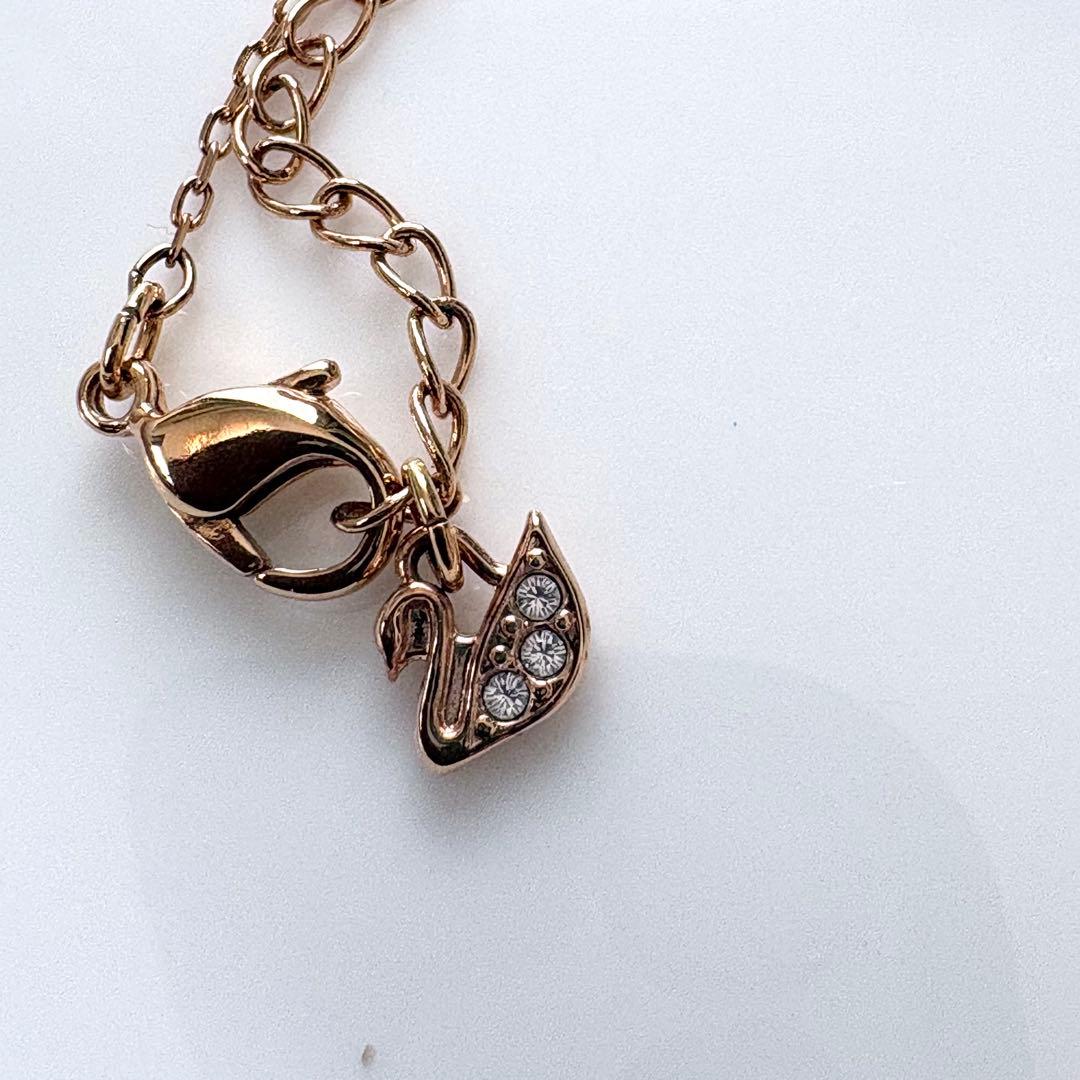 【セット商品】スワロフスキー　ノーティー　ネックレス&ピアス　ゴールドカラー　箱