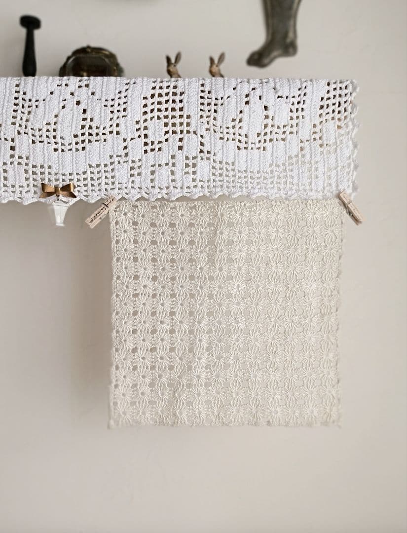 【ma さま】vintage cloth ❀ お花畑のような スクエアマット