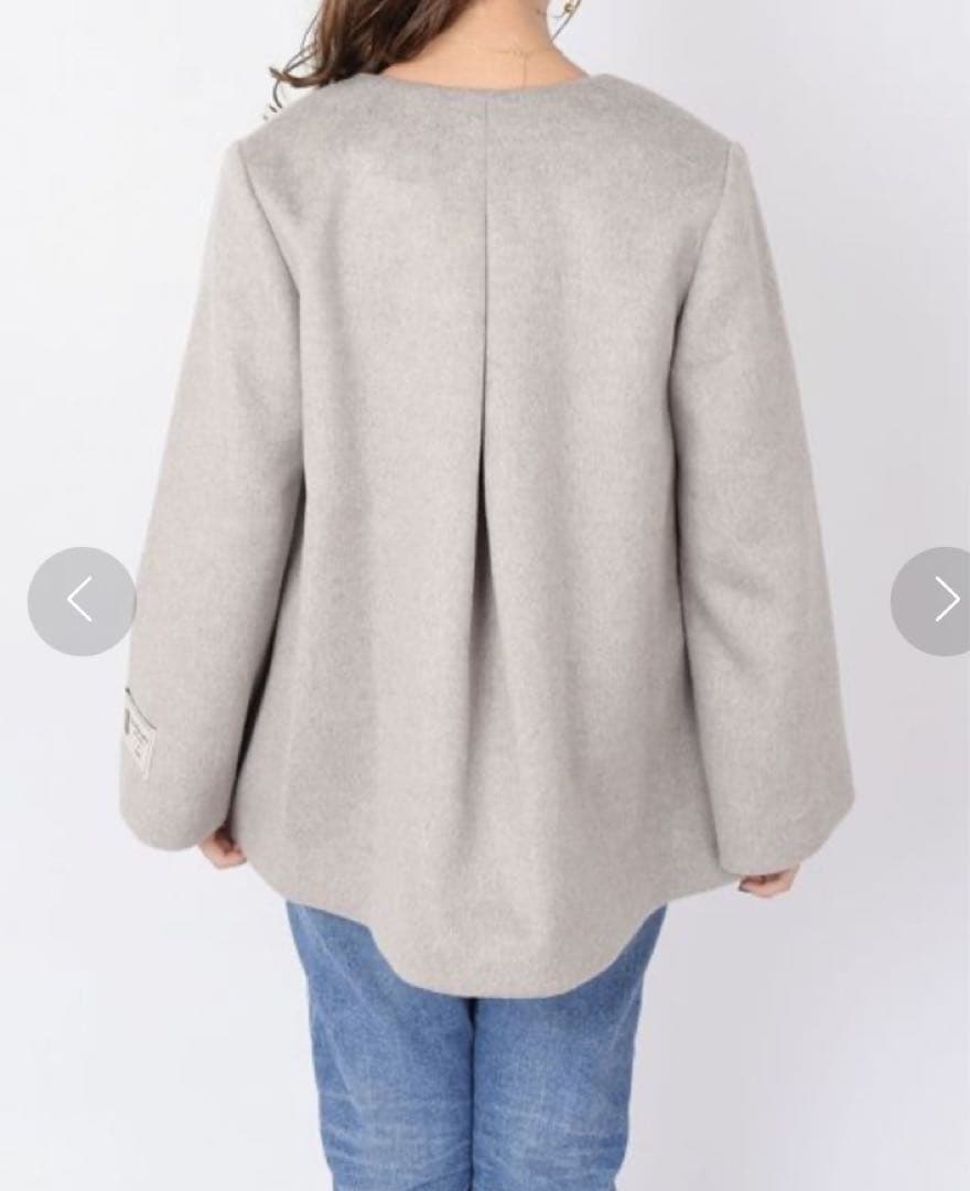 SHIPS ノーカラーショートコート