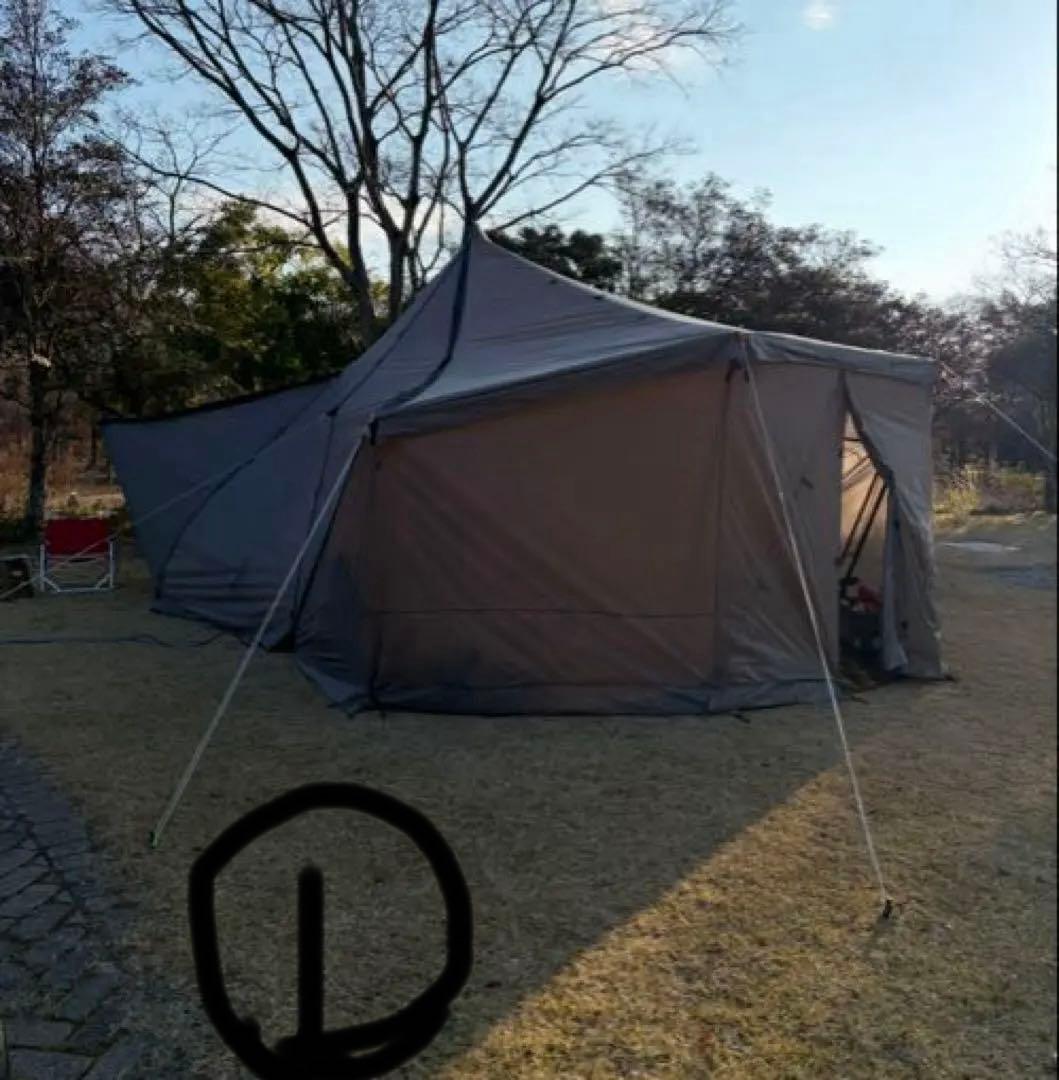 ①DOD ヤドカリテント　グランドシート　ポール4本　中古セット