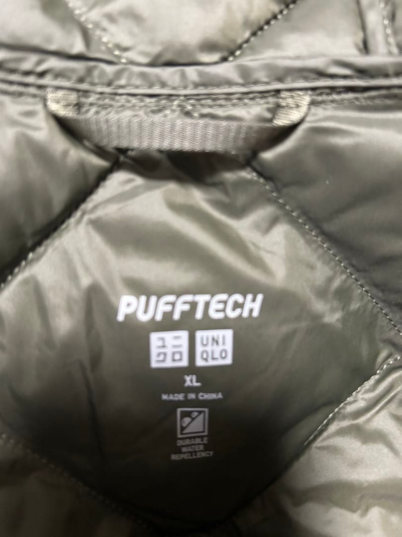 ユニクロ　パフテックロングコート　オリーブ　XL