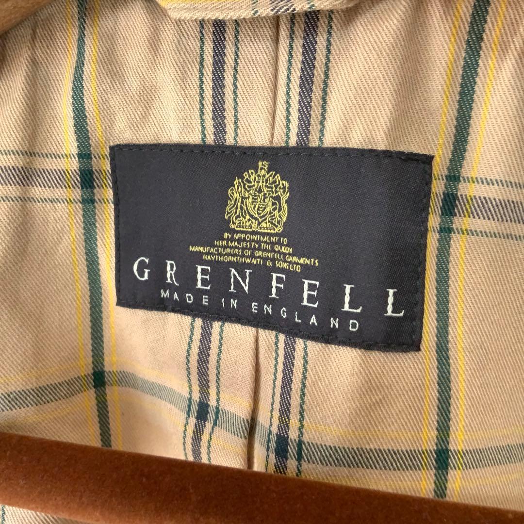 極美品 英国製グレンフェル Grenfell ジャケット 40 カーキ 黒タグ