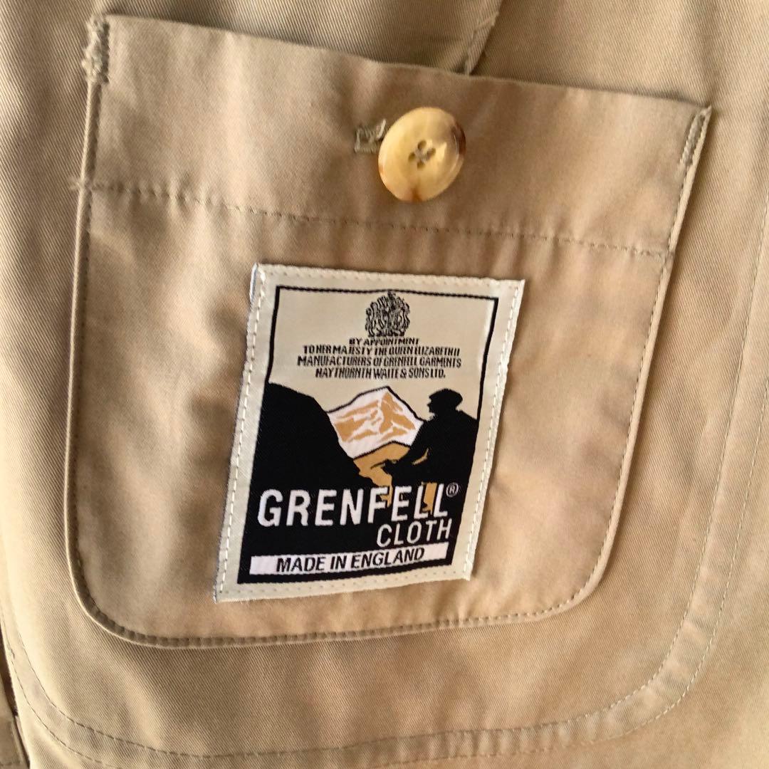 極美品 英国製グレンフェル Grenfell ジャケット 40 カーキ 黒タグ